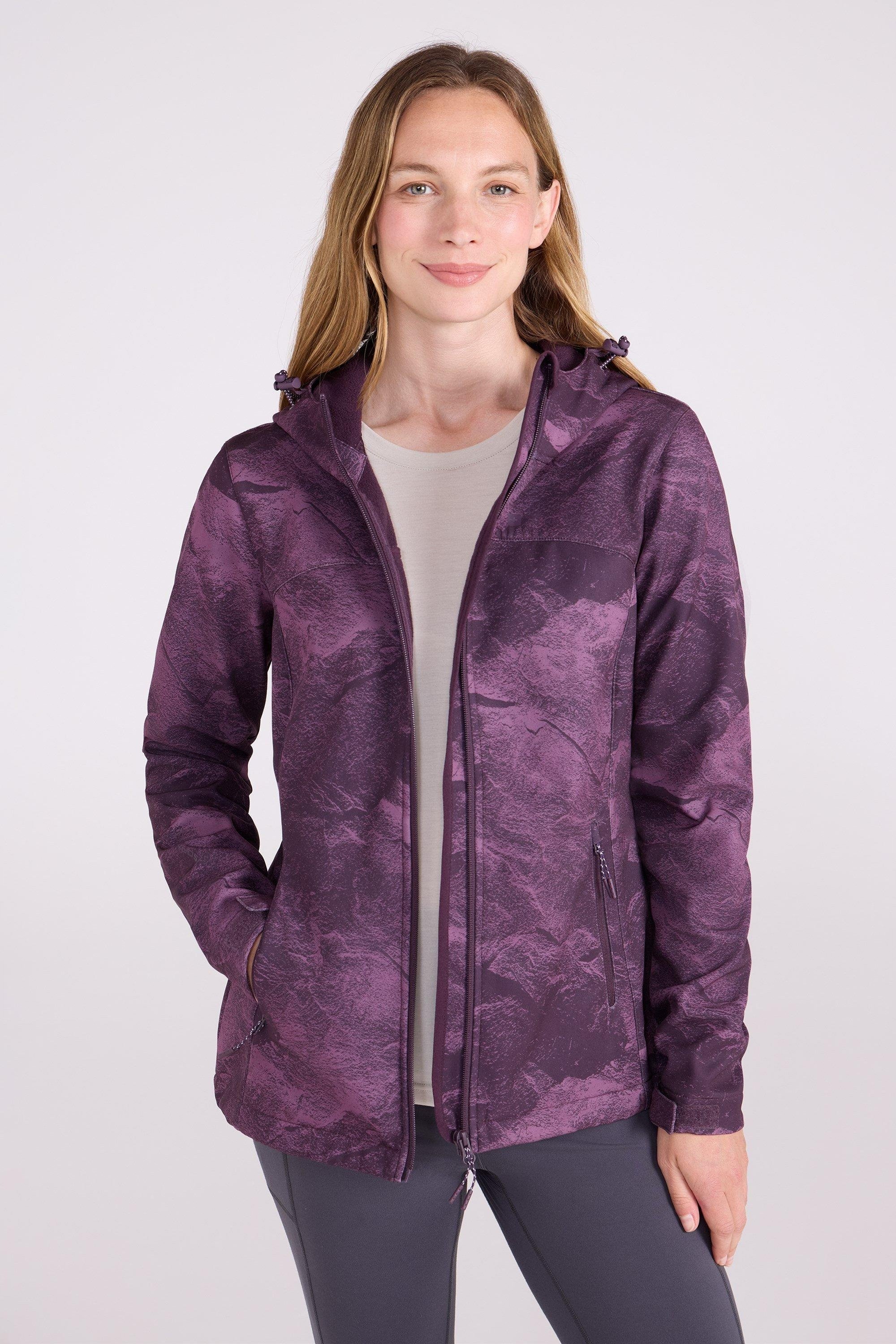 Mountain Warehouse - "Exodus" Softshelljacke Wasserbeständig für Damen (Violett)
