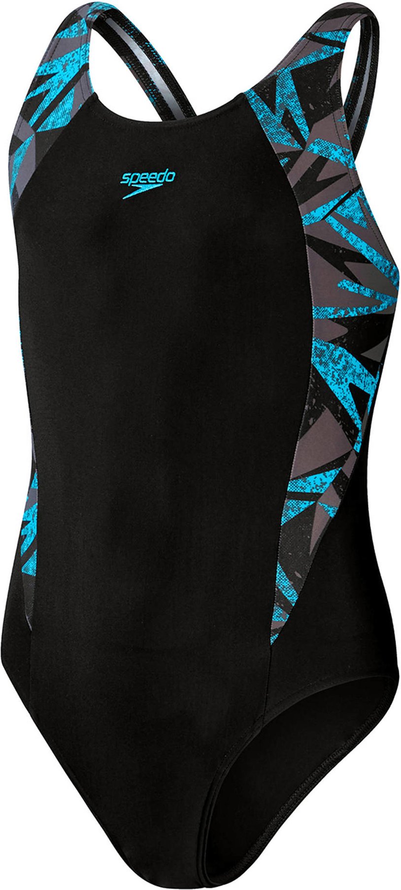 Speedo - "Hyper Boom Splice" Badeanzug für Mädchen (Schwarz/Blau)