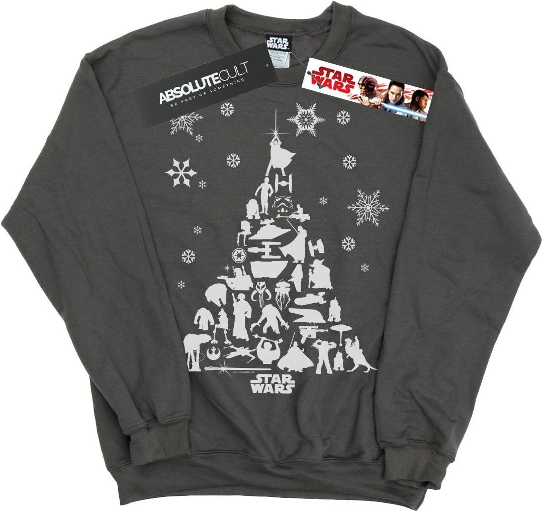 Star Wars Sweatshirt homme arbre de Noël (Charbon de bois)