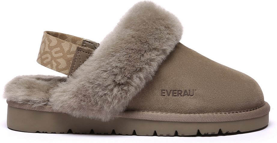 EVER AU Slingback-Hausschuhe für Damen mit abnehmbaren Riemen - Pelican