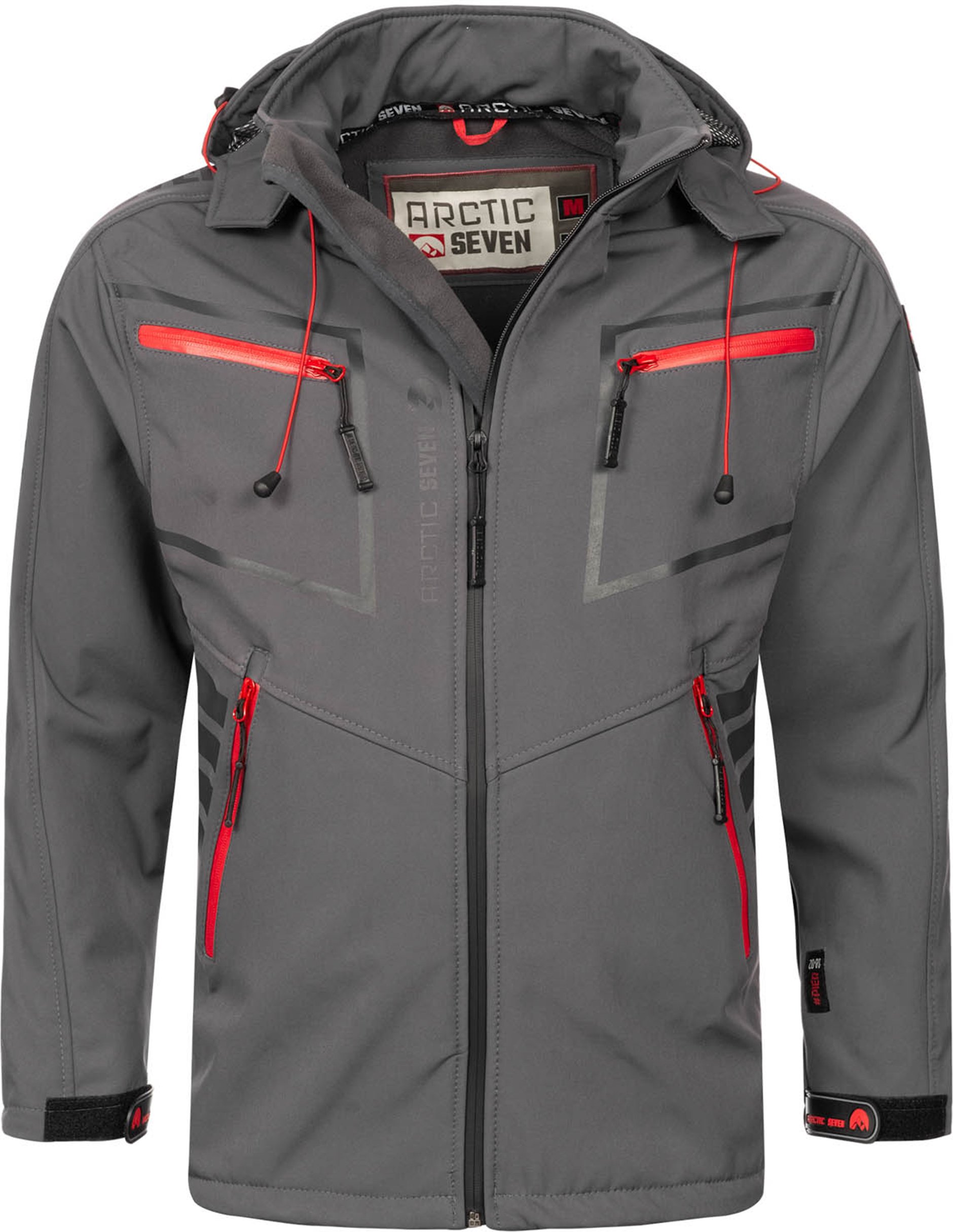 Arctic Seven Herren Softshell Jacke Dunkelgrau