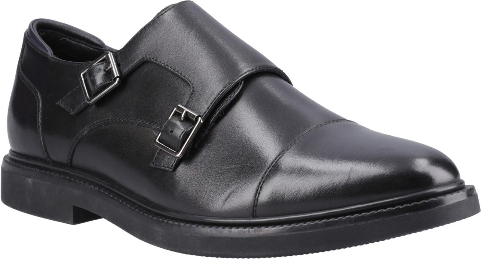 Thumbnail - Hush Puppies - "Kane Monk" Halbschuhe für Herren, Leder (Schwarz)