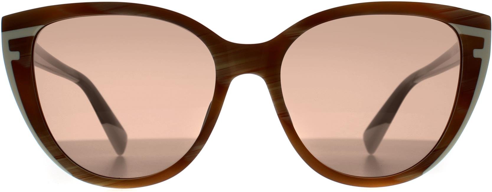 Furla Cat Eye Damen Honig Braun Weiß Horn Braun SFU783