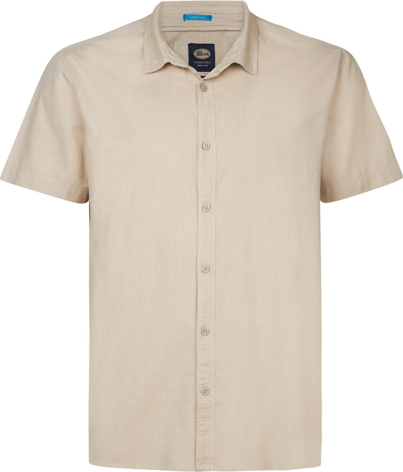 Petrol Industries - Einfarbiges Leinenhemd in Übergröße Mahiway Herren - Braun