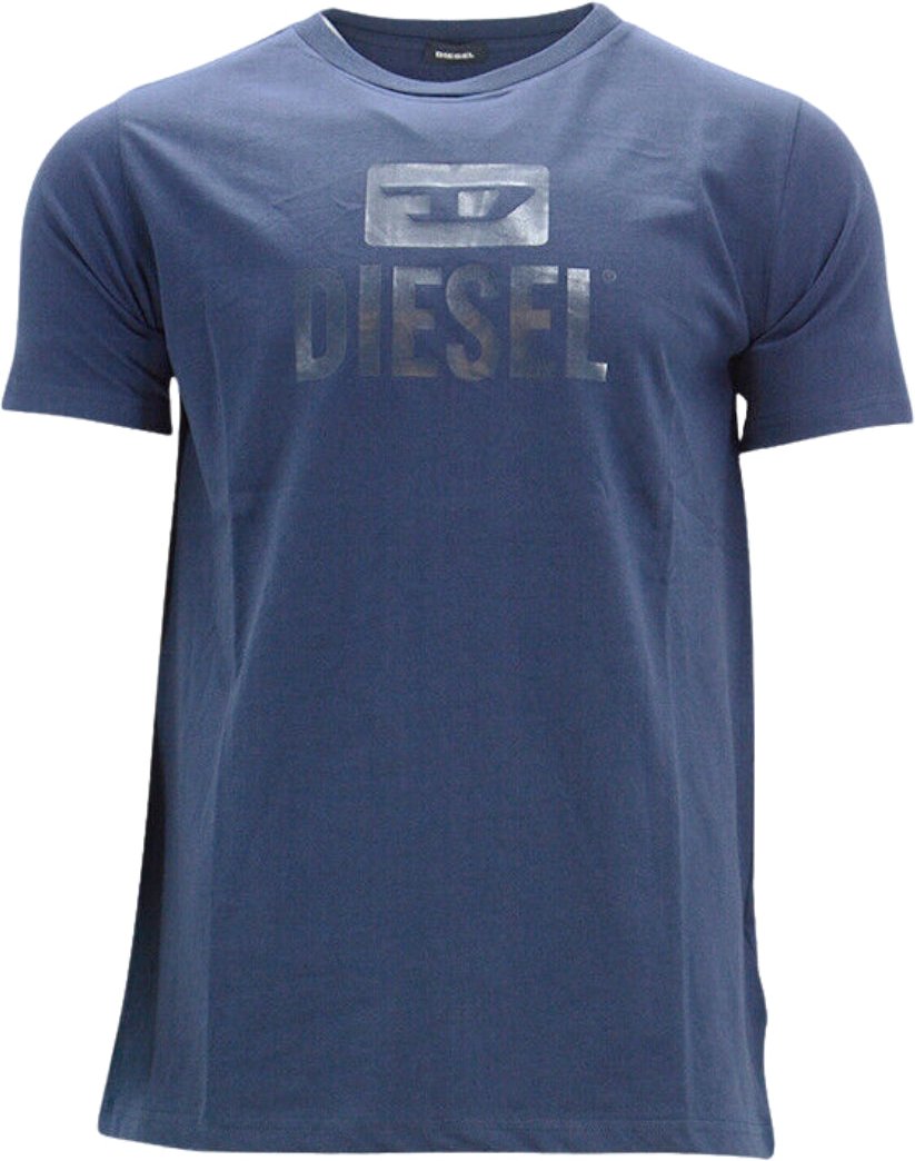 Diesel Monotones Logo Marineblaues T-Shirt