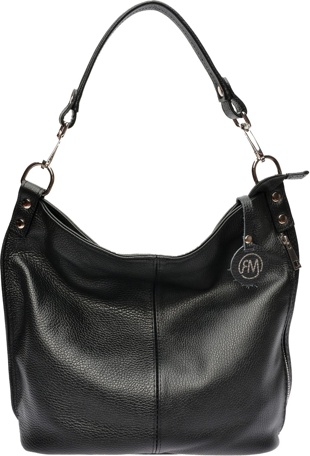Roberta M schwarze Lederhandtasche