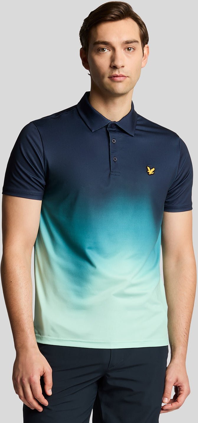 Thumbnail - Lyle & Scott Golf Gradient Poloshirt – Dunkelmarineblau