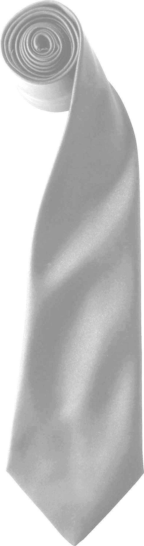 Thumbnail - Premier Colours Herren Satin Clip Krawatte (2er Pack) (Silber Grau)