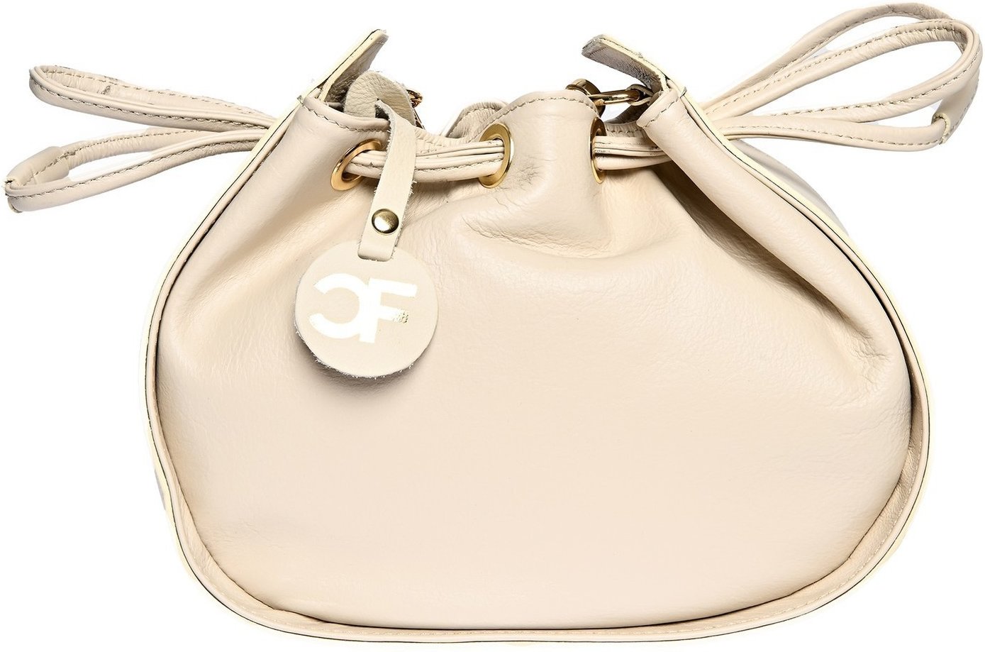 Carla Ferreri Beiger Lederbeutel