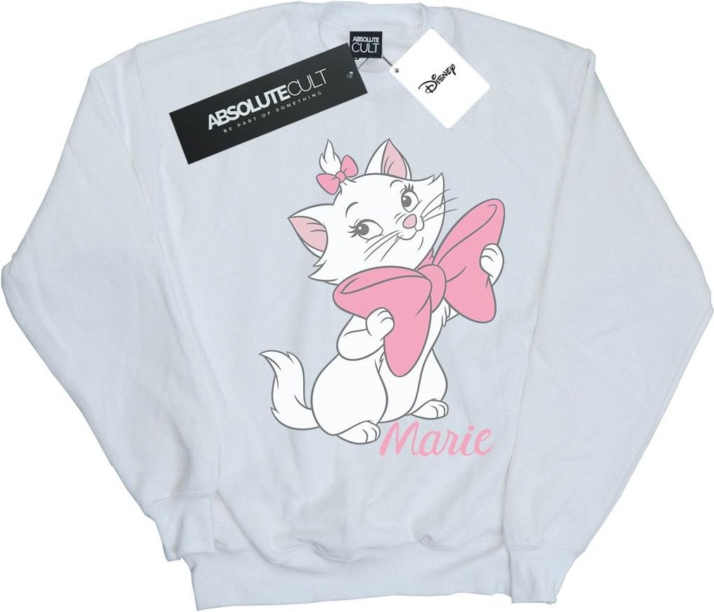 Disney Aristocats Marie Bow Sweatshirt für Damen/Damen (Weiß)