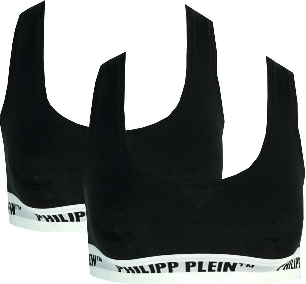 Philipp Plein Schwarz Unterwäsche Sport-BH Zwei-Pack