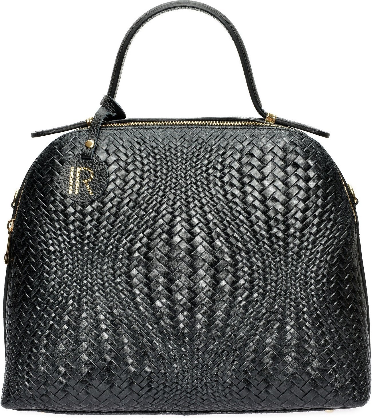 Isabella Rhea Schwarze Lederhandtasche