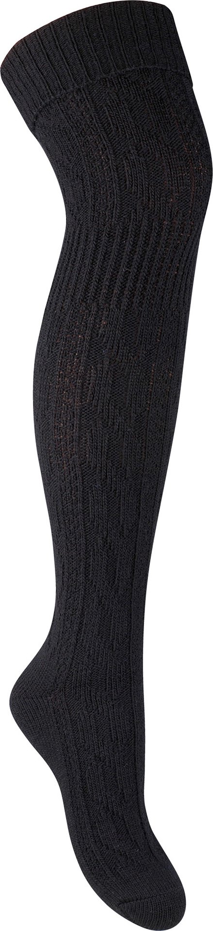 Overknee-Wollsocken für Damen | Steven | Winterwarme dicke lange Socken Schwarz