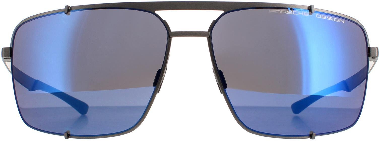 Lunettes de soleil Porsche Design P8919 D Gunmetal noir Strong Blue Blue Mirror