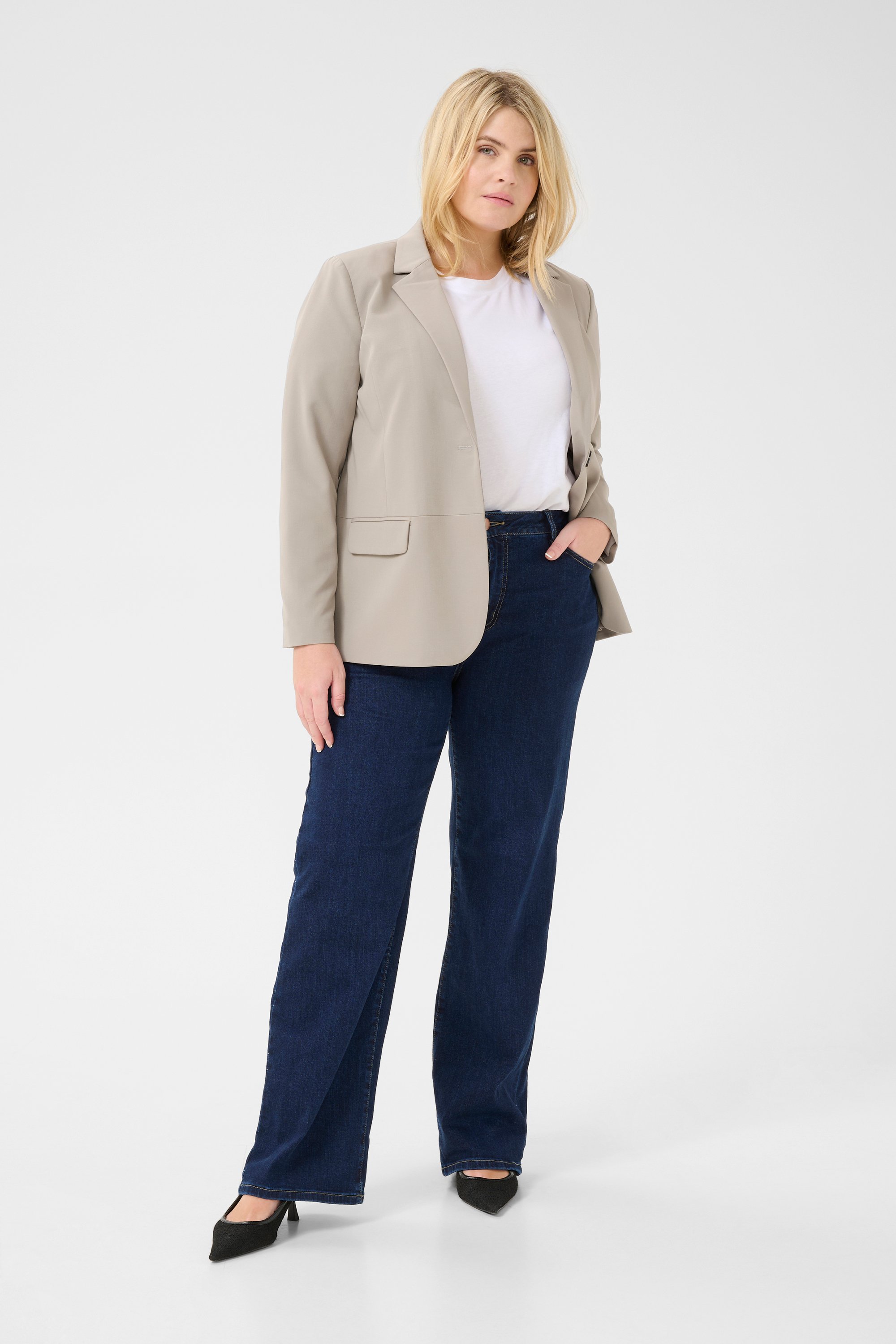 Blazer Tight fit Elephant Skin Melange light grey