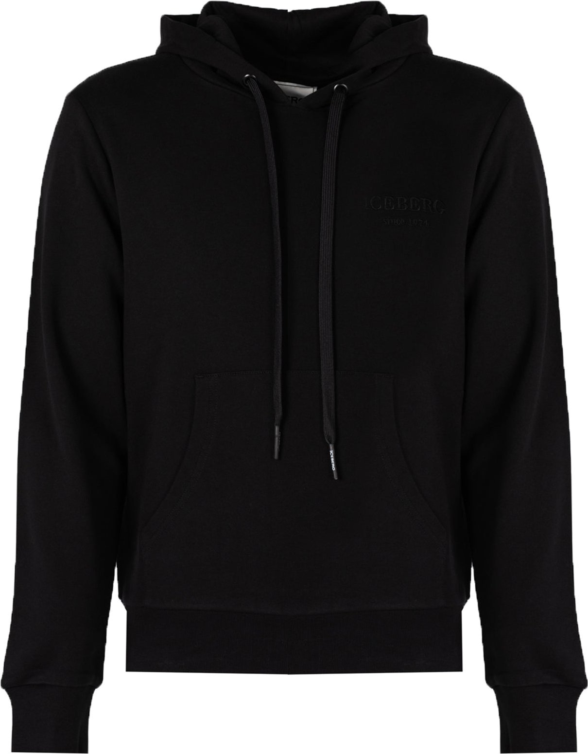 Iceberg Sweatshirt Hoodie Herren schwarz