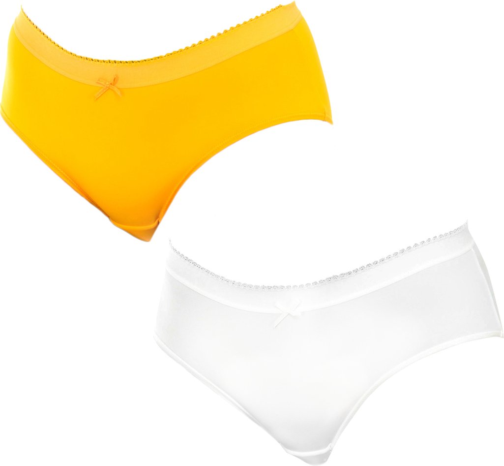 Pack-2 Damen Höschen aus elastischem und atmungsaktivem Stoff D05DN