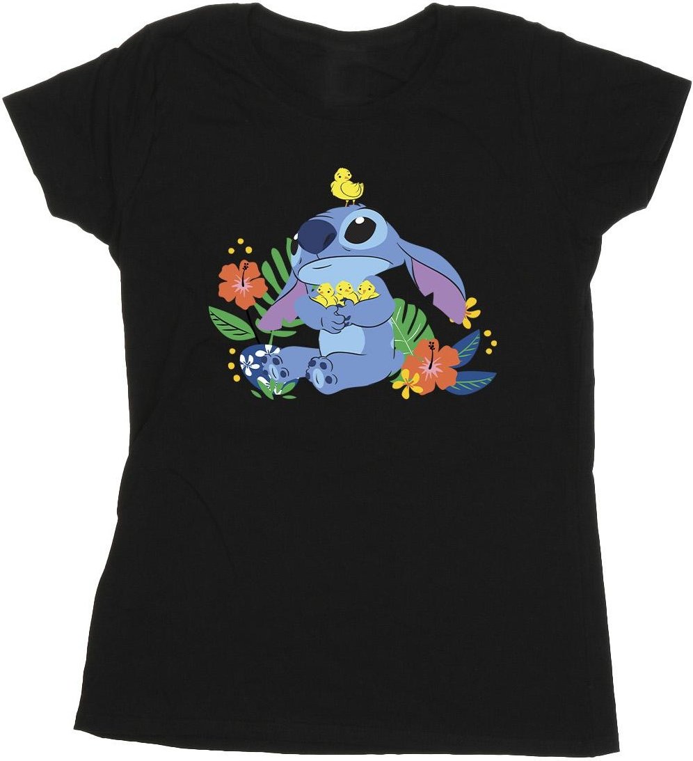 Disney - "Lilo & Stitch Birds" T-Shirt für Damen (Schwarz)