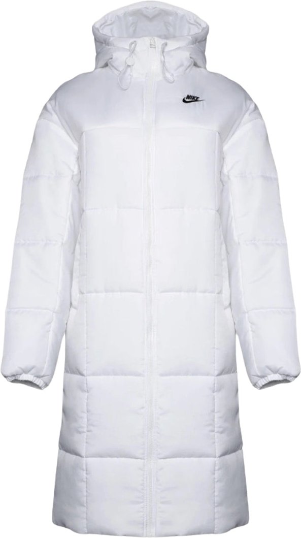 Weiße Lange Nike-jacke