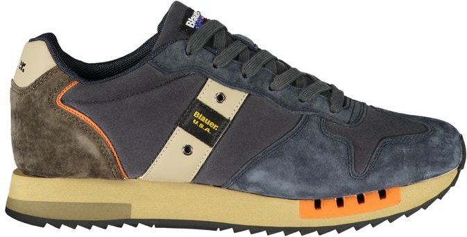 Blauer Blue Polyurethan Herren Sneaker