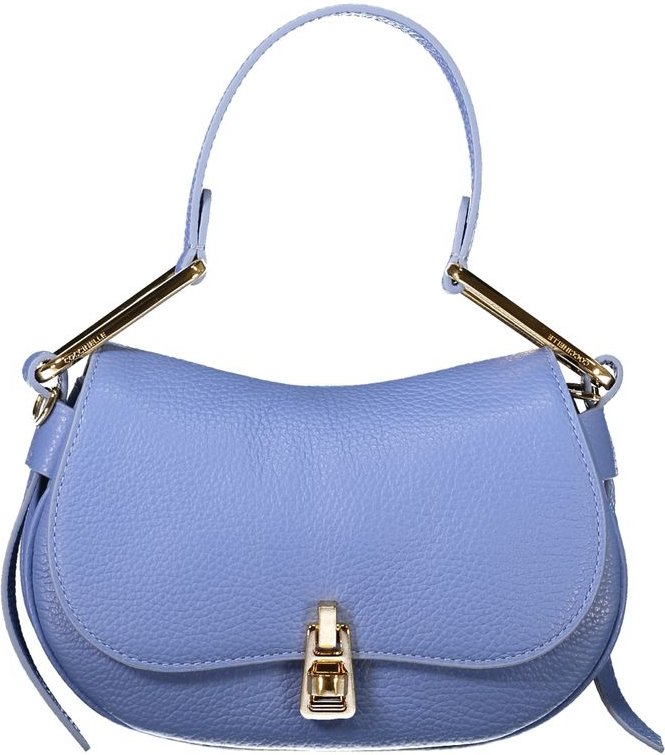 Blaue Lederhandtasche