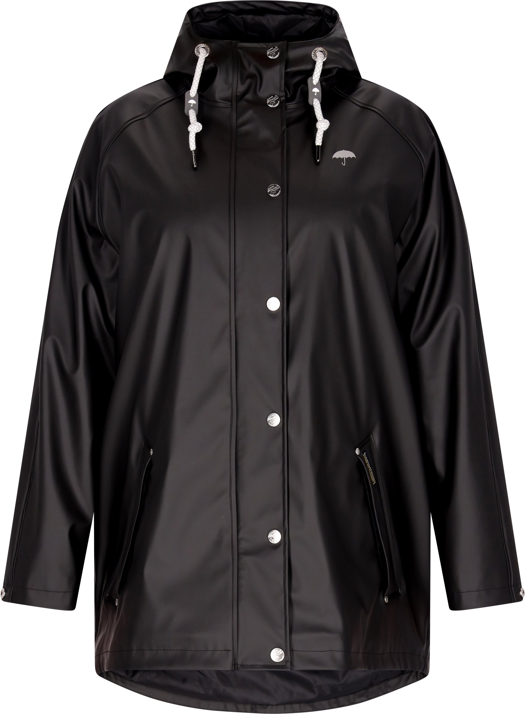 Schmuddelwedda Regenmantel Damen schwarz
