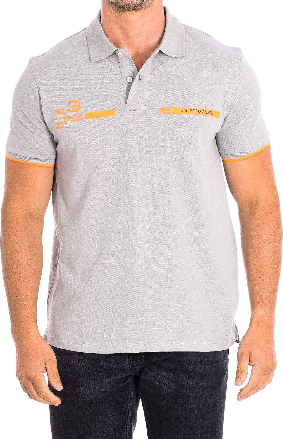 NTRE Kurzarm-Polo mit Kontrast-Reverskragen 64122 Herren