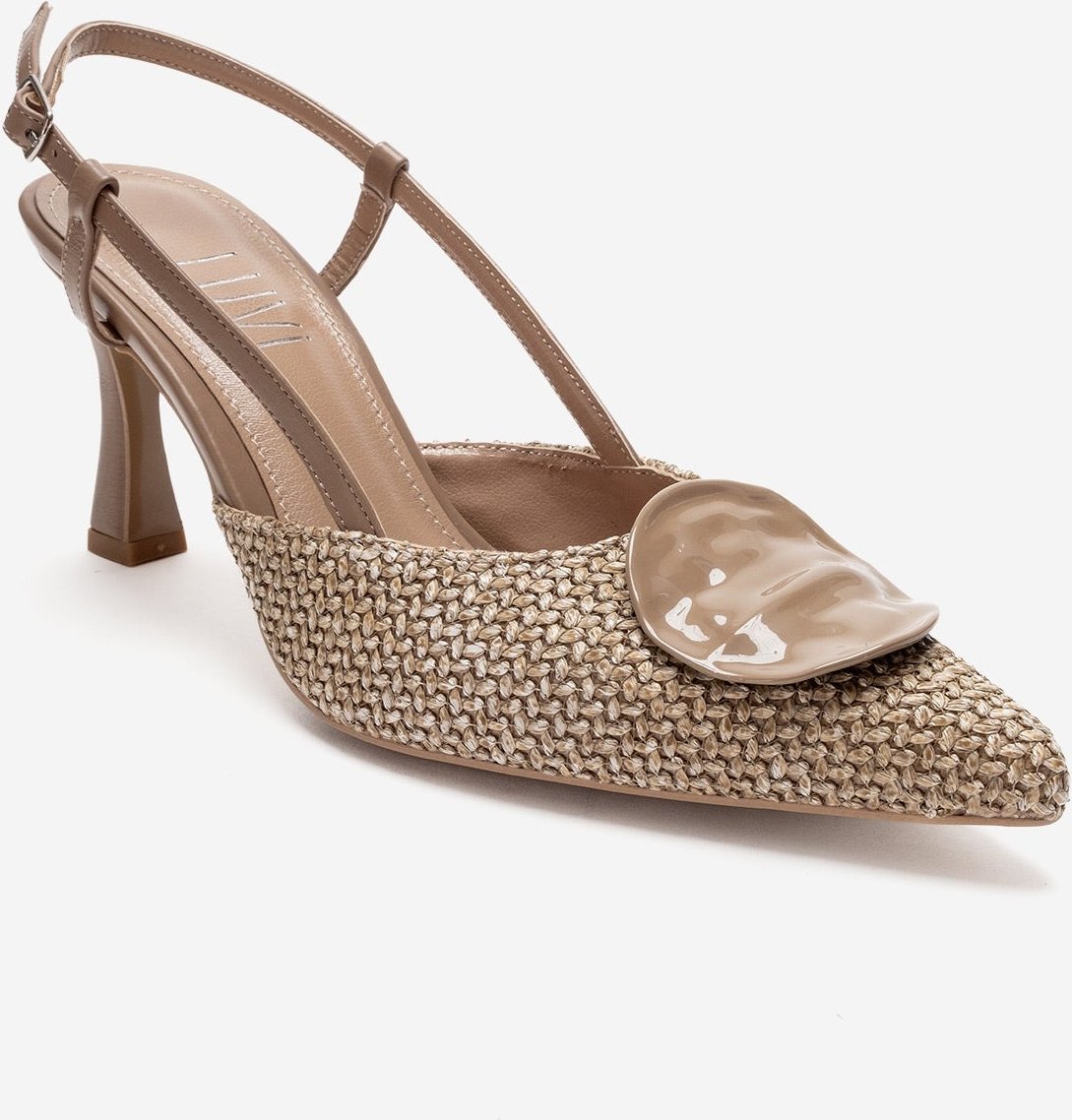 Levia Geflochtener Slingback-Pump mit spitzer Zehenpartie