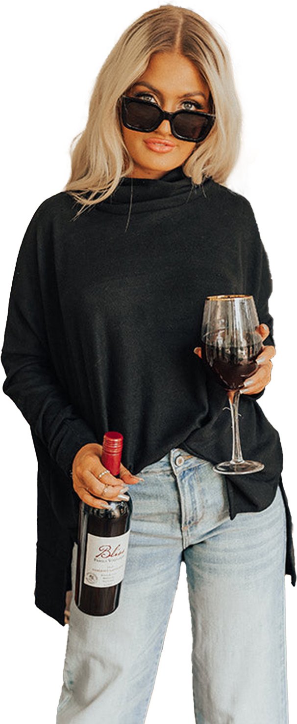 Oversized Stehkragenpullover im entspannten Schnitt