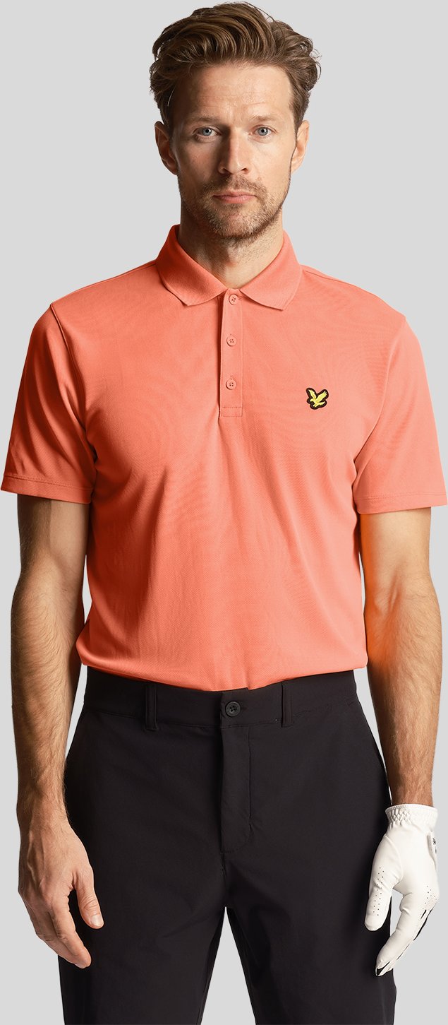 Polo technique de golf Lyle & Scott en corail