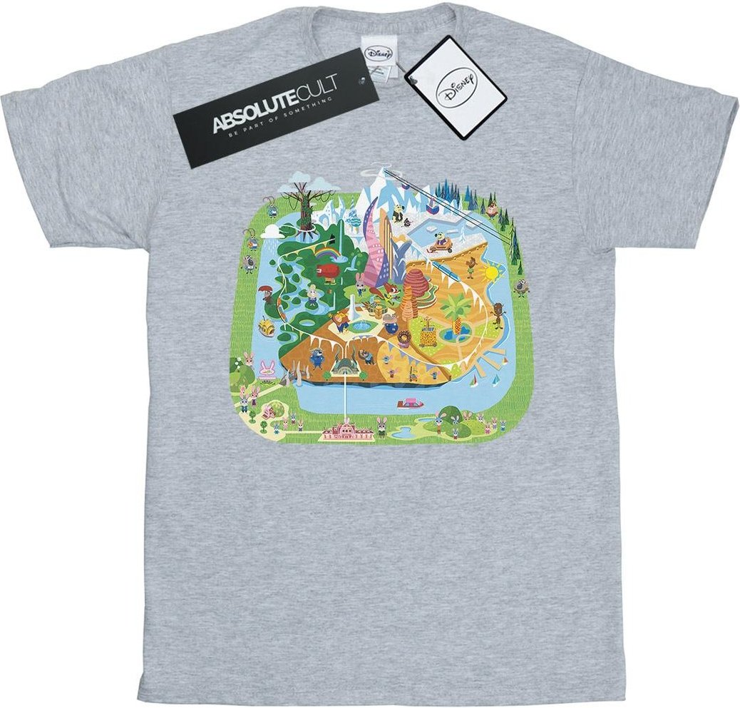 Disney - "Zootropolis City" T-Shirt für Herren (Grau meliert)