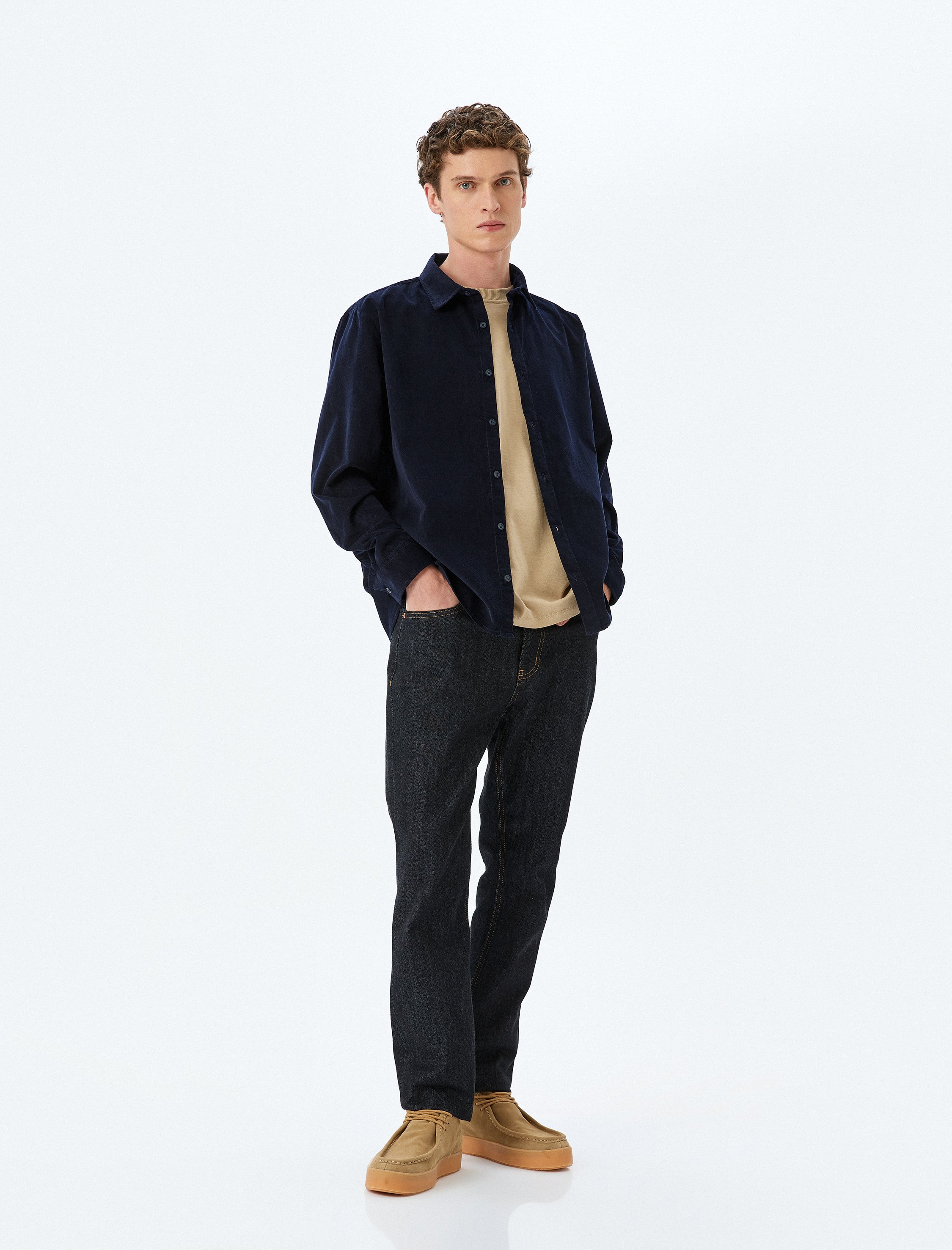 Koton SHIRTS LS Cordhemd aus Baumwolle