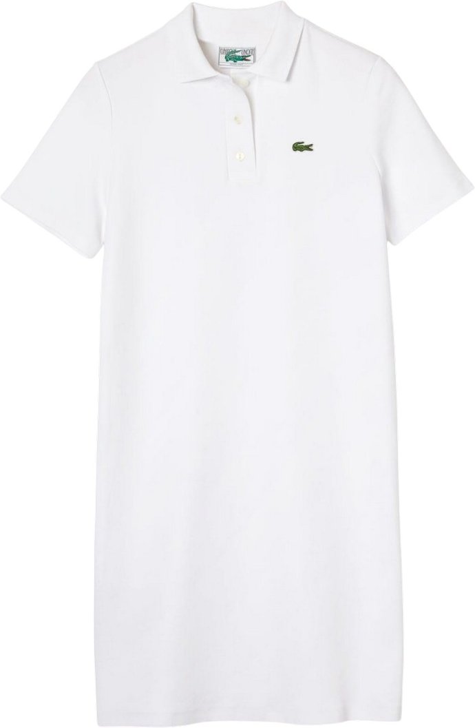Lacoste - Polo-Kleid für Damen, Piqué Glockenärmel (Weiß)