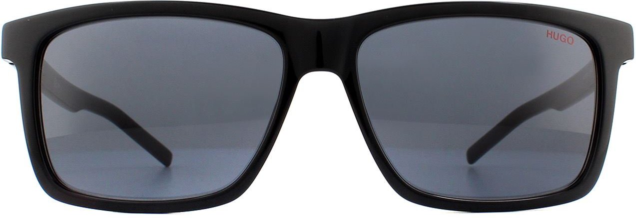 Thumbnail - Hugo by Hugo Boss Rectangle Mens Schwarz Grau Sonnenbrille