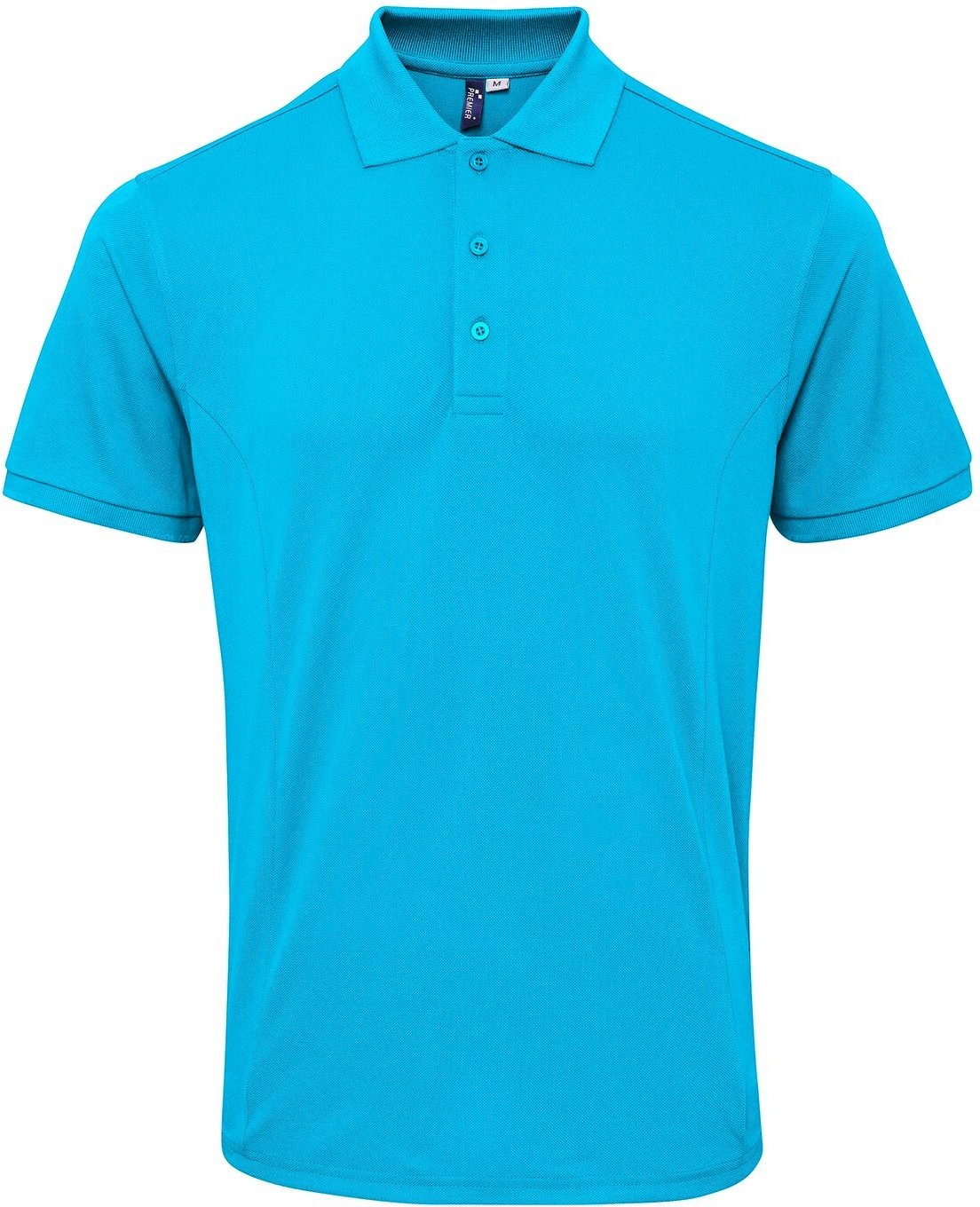 Premier Mens Coolchecker Plus Pique Polo mit CoolPlus (Türkis)
