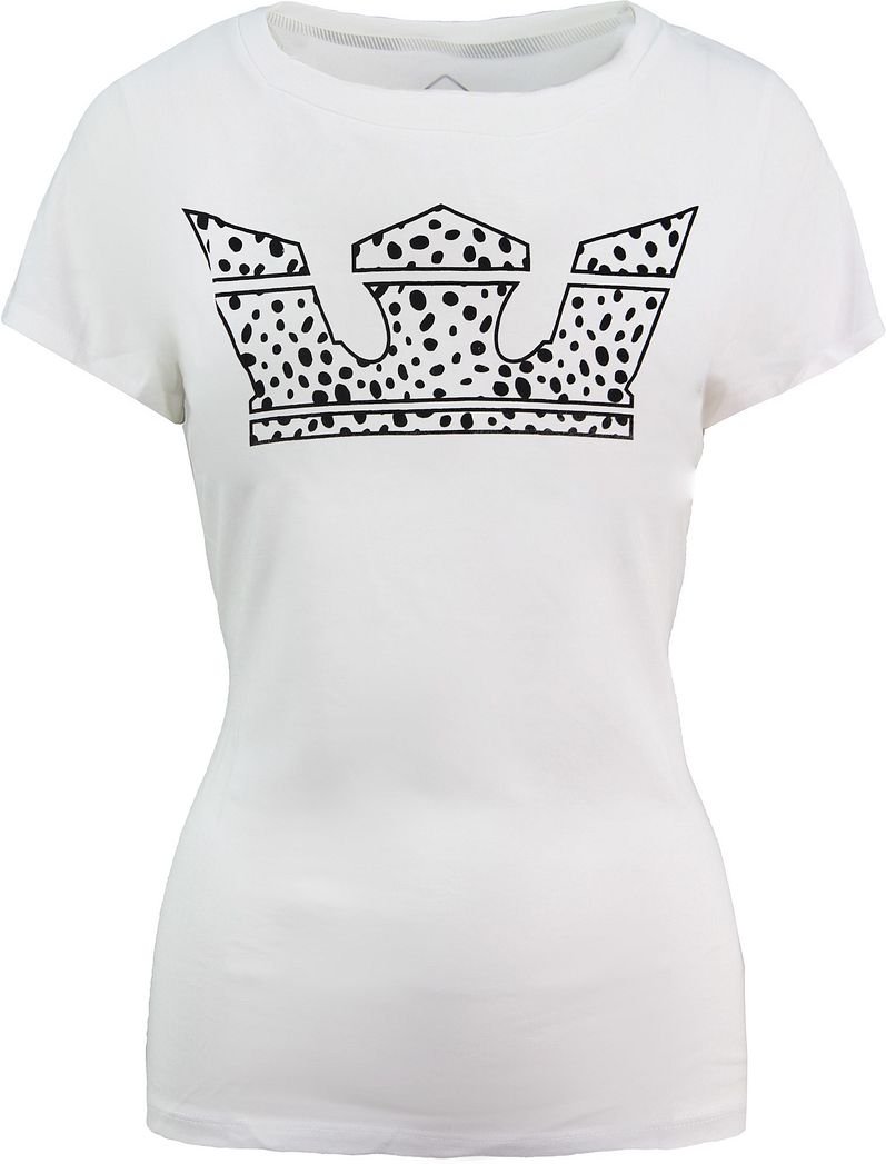 Supra White Crown Kurzärmel weiße Crew Hals Womens T-Shirt 192232 163