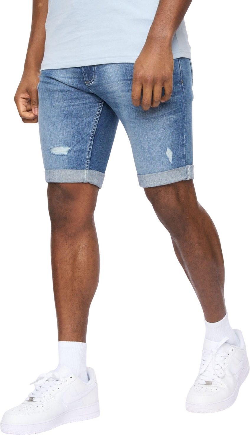 Crosshatch - "Riptrey Abraised" Shorts für Herren (Blau)