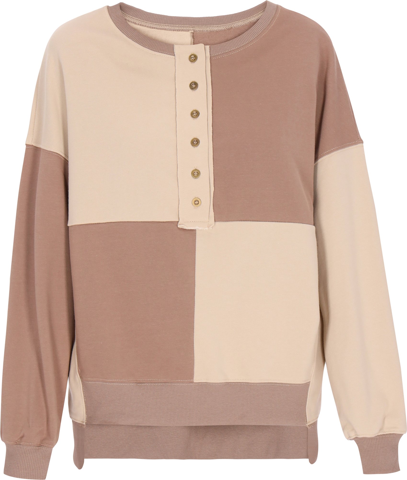 Mymo Sweatshirt Frauen beige braun