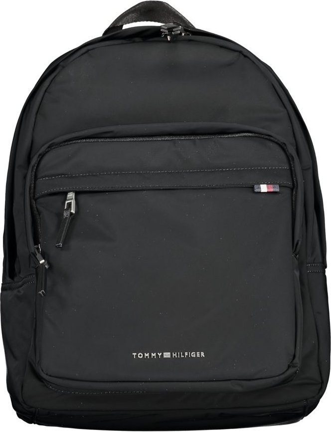 Tommy Hilfiger Schwarzer Polyester Herren Rucksack