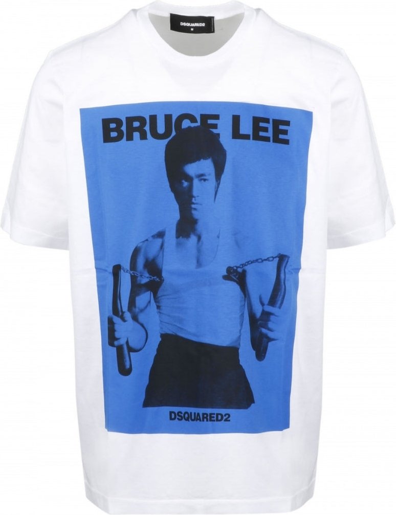 Dsquared2 - Weißes Oversize-t-shirt „bruce Lee"