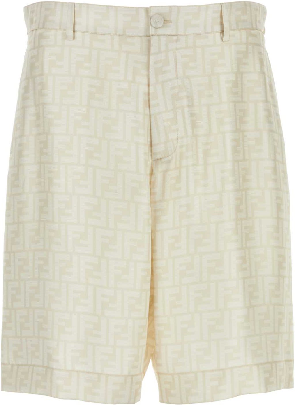 Bestickte Seiden-Bermuda-Shorts