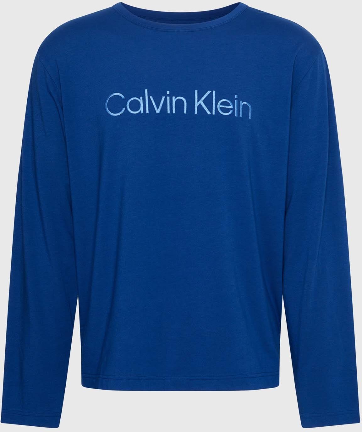 Herrliches Calvin Klein Langarm-Lounge-T-Shirt in Blau