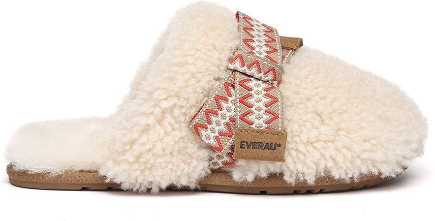 EVER AU Australien Damen Moorhen Lammfell Bogen Hausschuhe