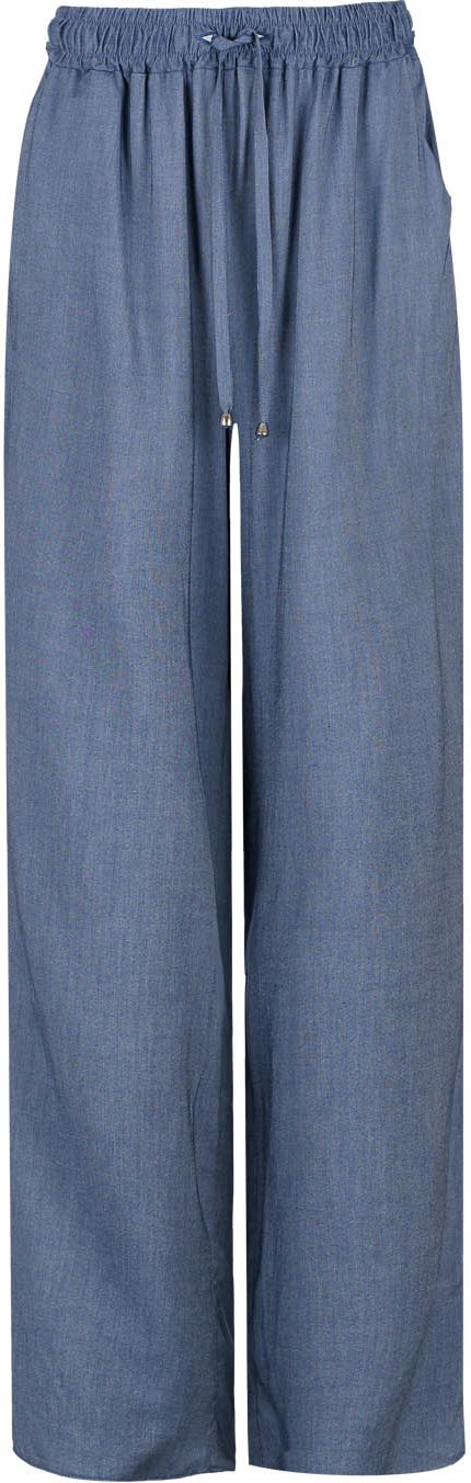 Blaue Denim Style Hose mit weitem Bein