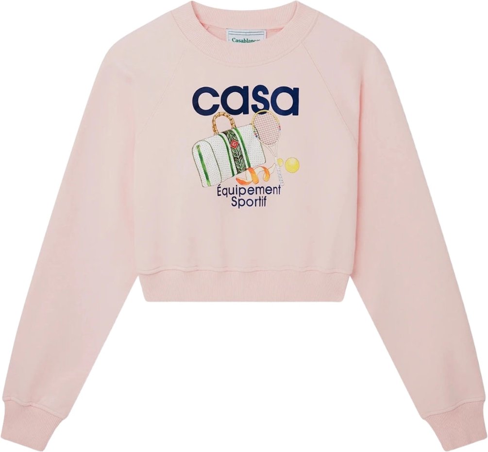 Casablanca Bedruckte, Kurze Sport-sweatshirts In Pink