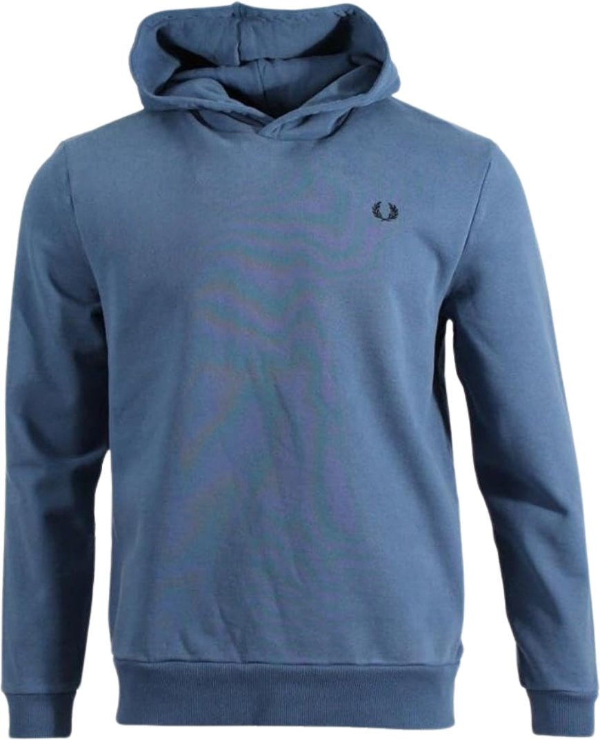 Thumbnail - Fred Perry - Schweres Kapuzensweatshirt in Mitternachtsblau