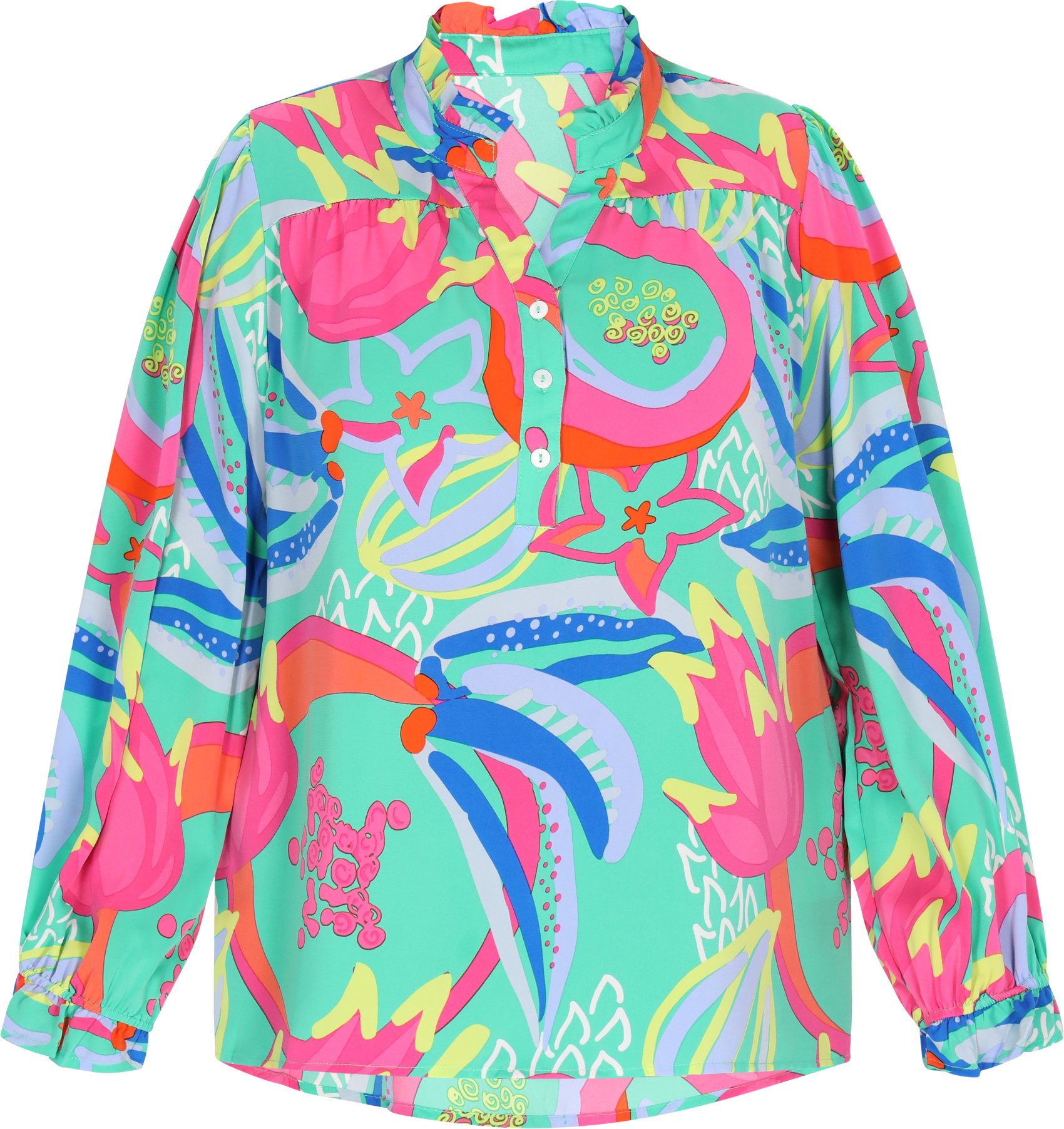 IZIA Bluse in großen Größen Frauen Grün