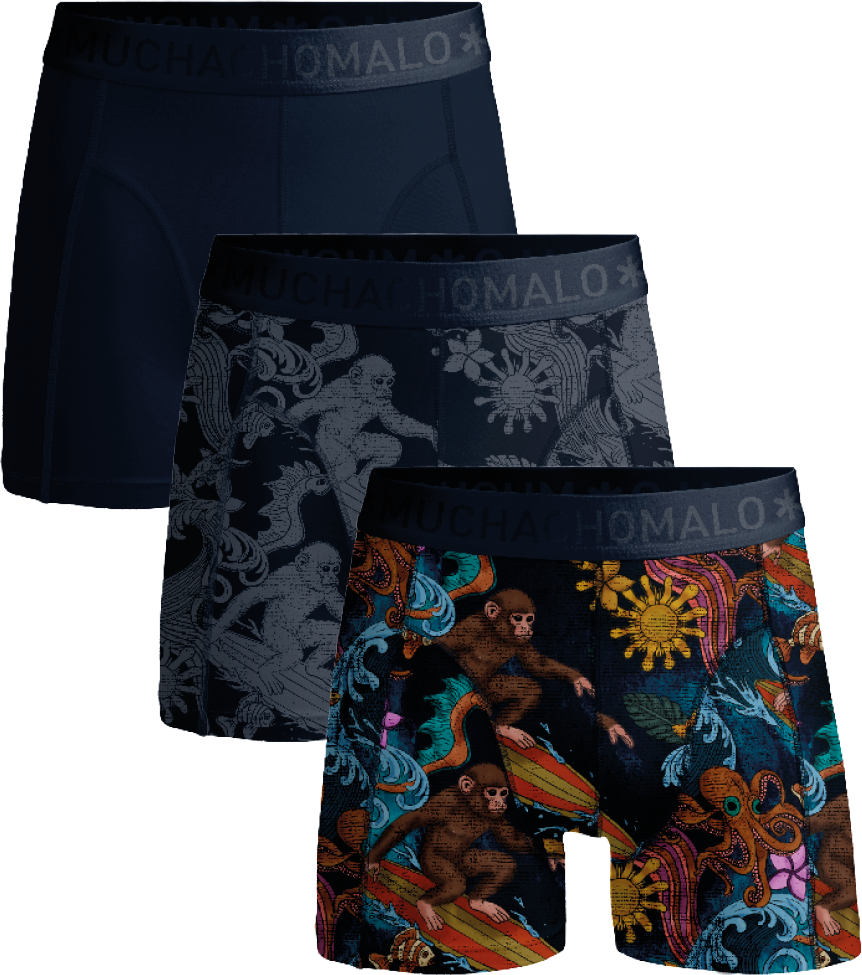 Muchachomalo Herren Boxer Shorts - 3er Pack - Herren Unterwäsche