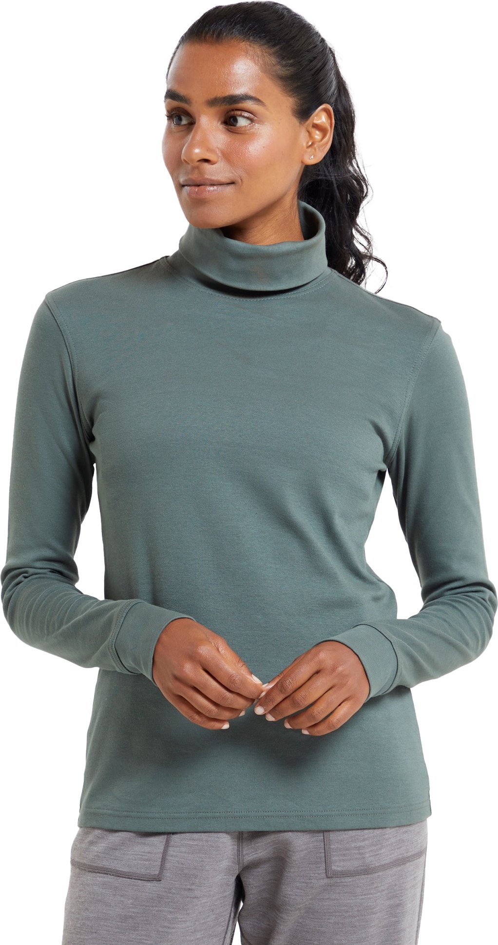 Mountain Warehouse - "Meribel" Oberteil Rollkragen für Damen Langärmlig (Khaki)