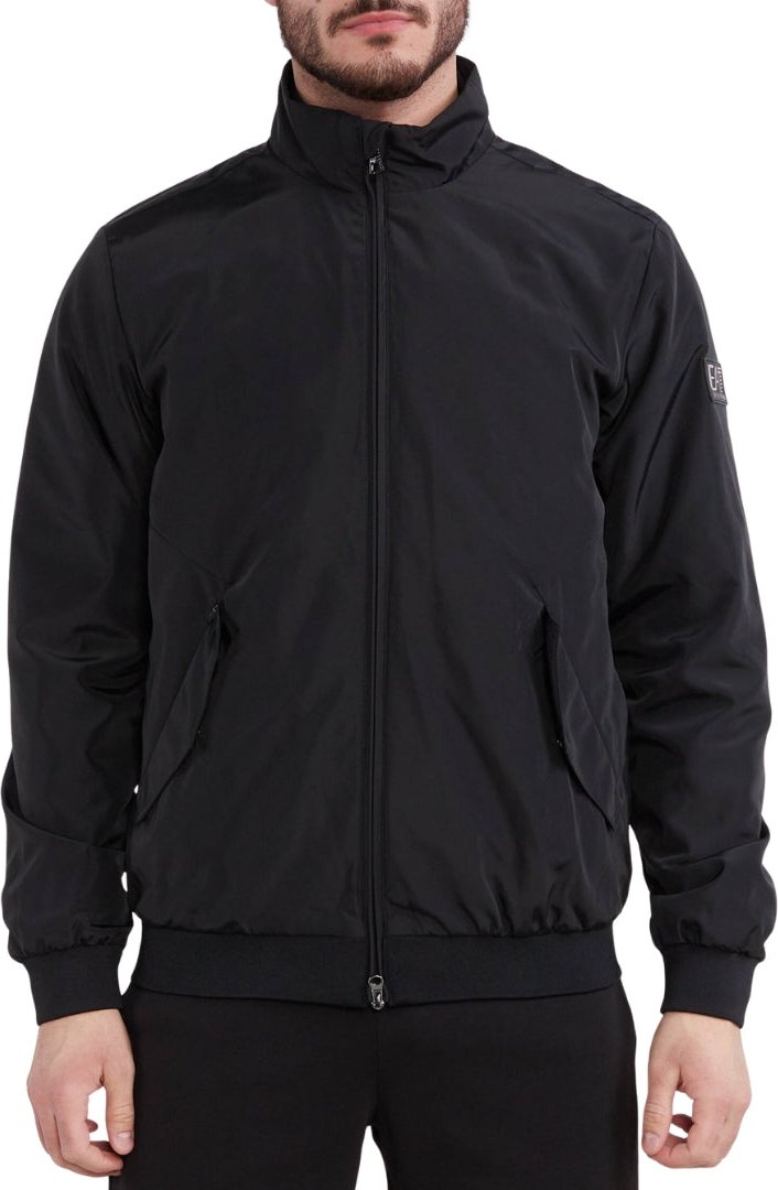 Schwarze Jacke Mit Ea7-patch-logo